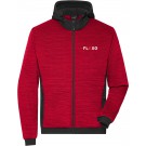 Wattierte Herren Hybrid Strickfleece Jacke